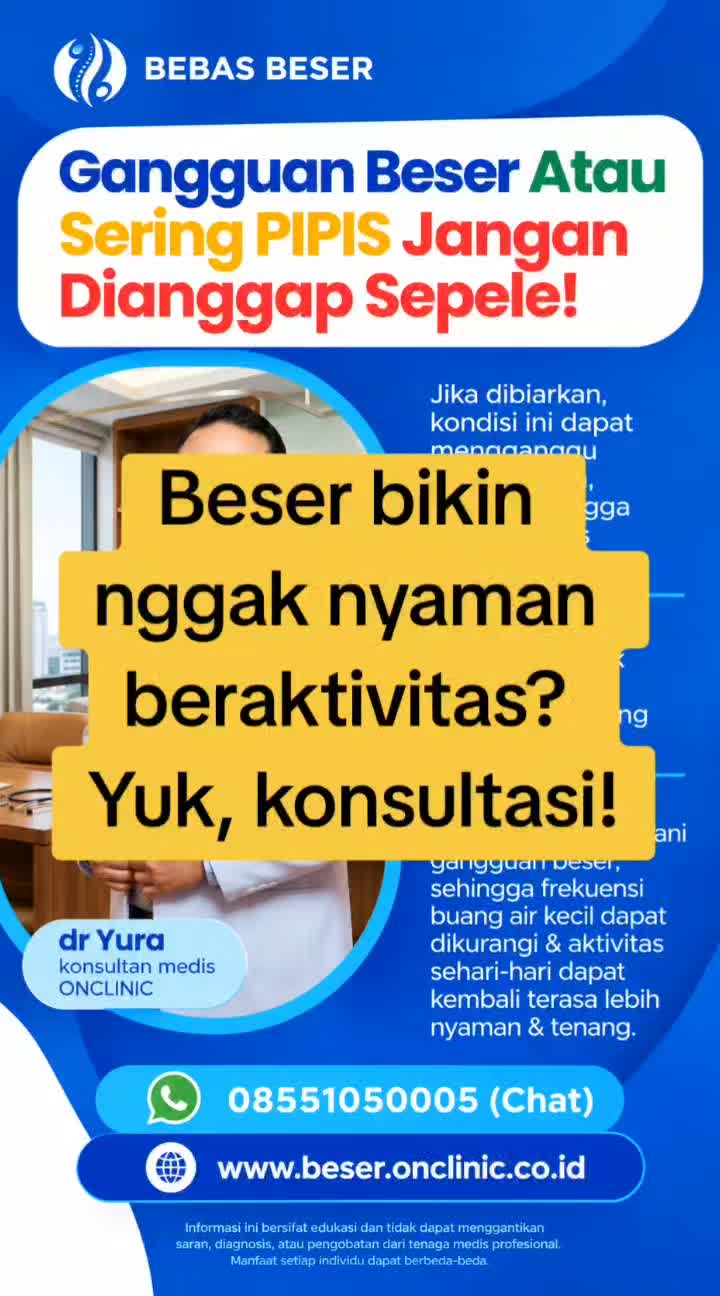 *JANGAN DIANGGAP SEPELE GANGGUAN BESER ATAU SERING PIPIS!* Apakah Anda sering buang air kecil, sulit…
